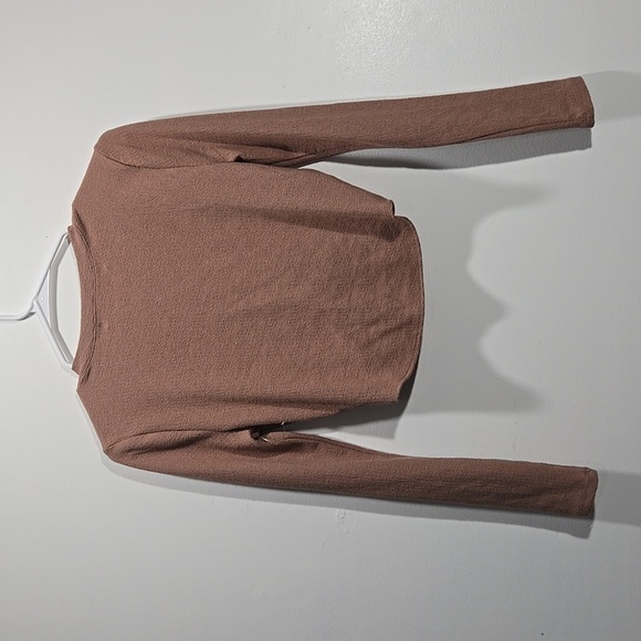 Free People Beach Cutout Long Sleeve Crop Top S - Picture 5 of 7